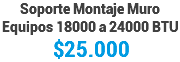 Soporte Montaje Muro Equipos 18000 a 24000 BTU $25.000